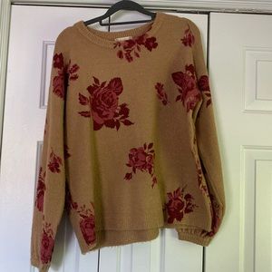 Oversized floral sweater